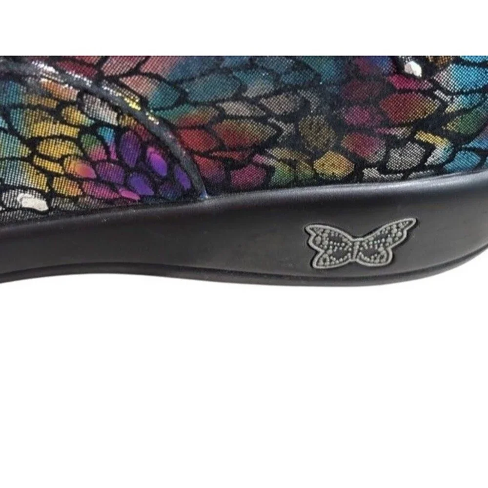 Alegria Womens 38/US 8-8.5 Keli Rainbow Minnow Work Slip-On Shoes  Kel-459
